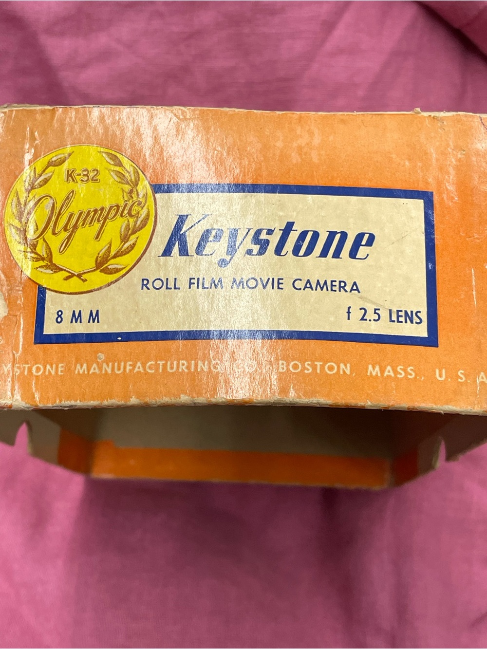 Olympic Roll Film Movie Camera Box - Orange